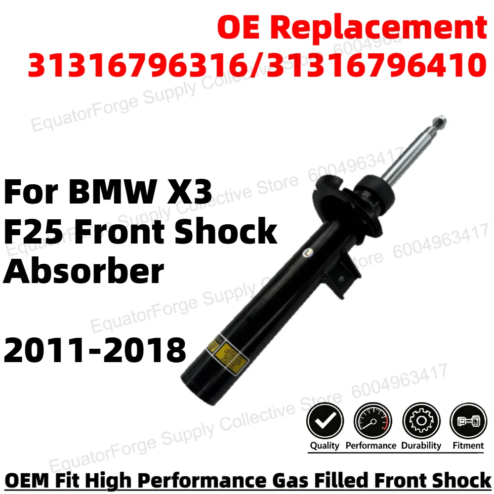 

High Performance Front Shock Absorber for BMW X3 F25 Smooth Ride OE Replacement 31316796316/31316796410