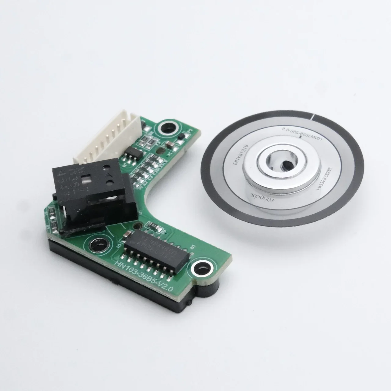 

Модуль 3-фазного энкодера 1000PPR ABZ для 42 мм промышленного шагового серводвигателя, пленочная кодовая пластина HN103-36B-5, отверстие 5 мм