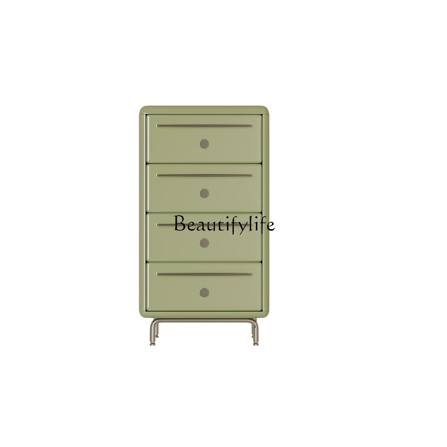 

z.Z.French Cream Style Matcha Four-Bucket Cabinet Living Room Bedroom Storage Coffee Cabinet