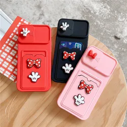 3D Fashion Cartoons Camera Lens Protection Phone Case for iphone 16 15 14 13 12 11 Pro Max 7 8 Plus X XS XR SE soft wallet Cover