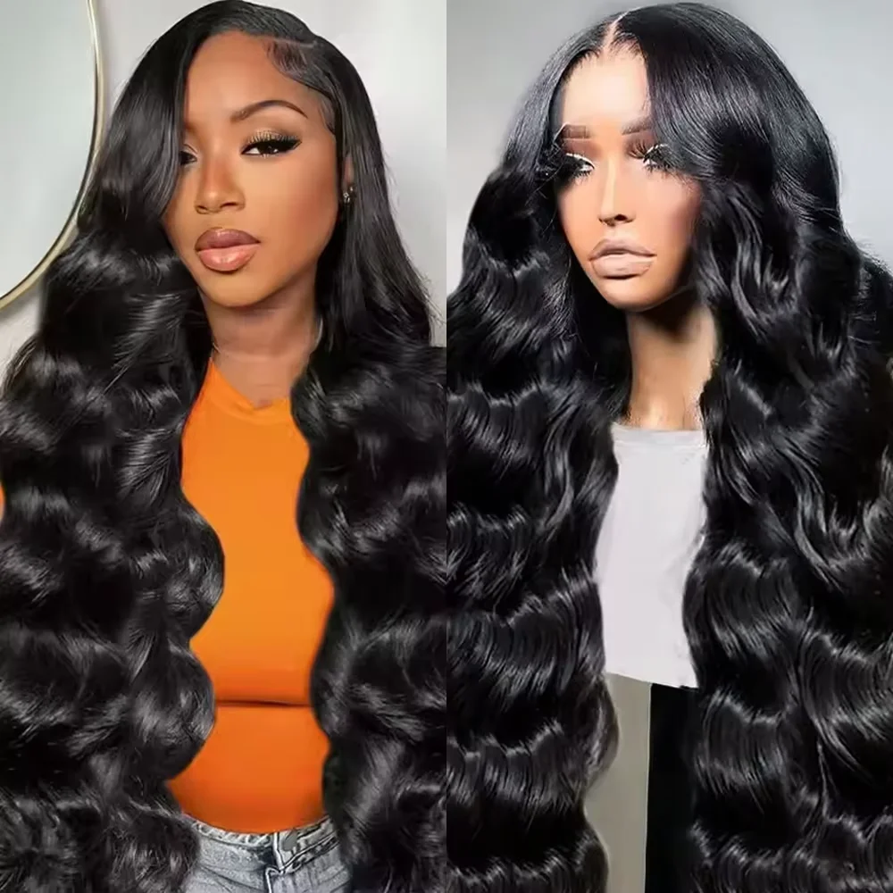 100% شعر الإنسان 13x6 الدانتيل الباروكات الأمامية الجسم موجة HD 13x4 الدانتيل شعر مستعار أمامي أسود فضفاض المياه 30 40 بوصة 5x5 غلويليس إغلاق WearGo