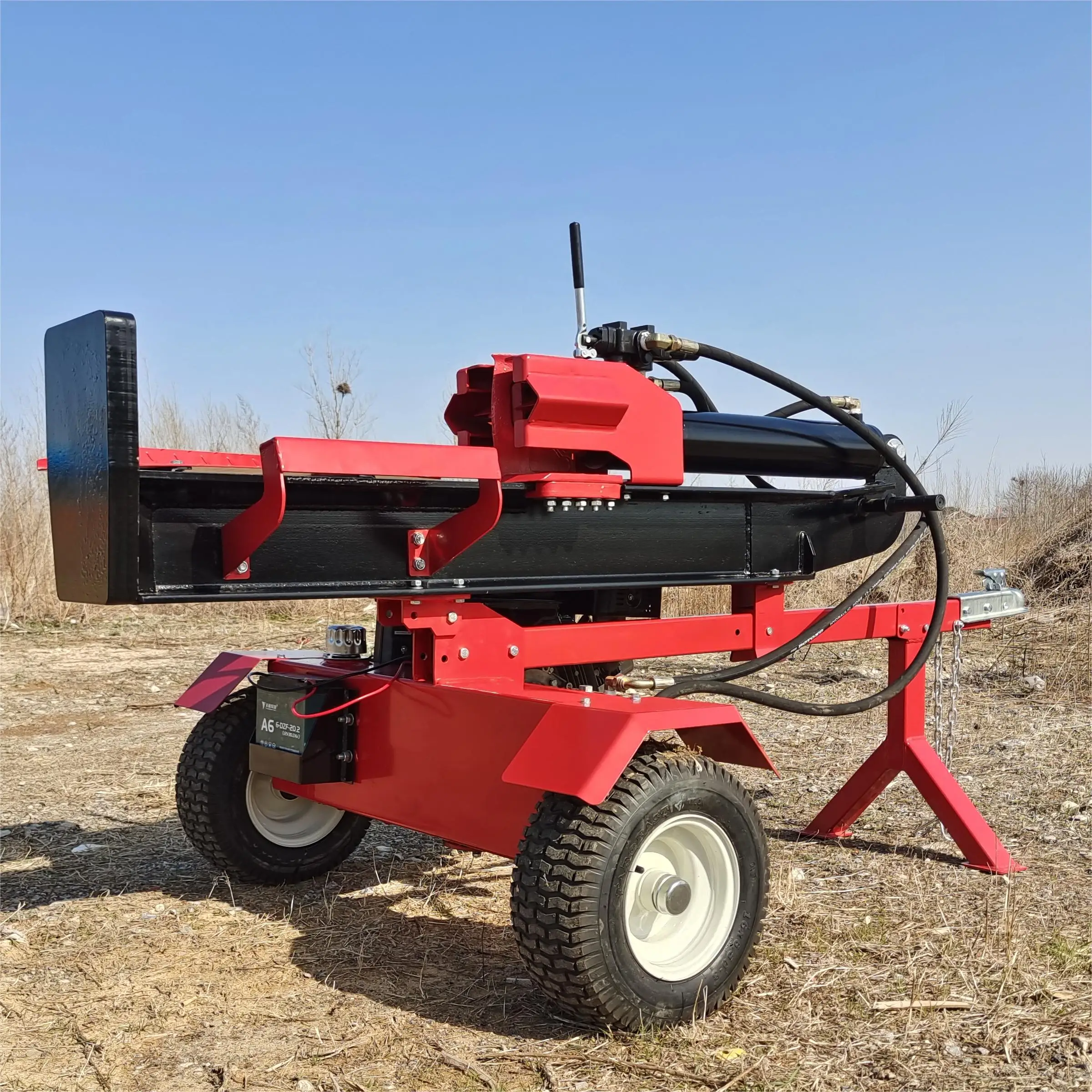 35  Ton 15 HP Hydraulic Wood Splitting Machine Horizontal Log Splitter