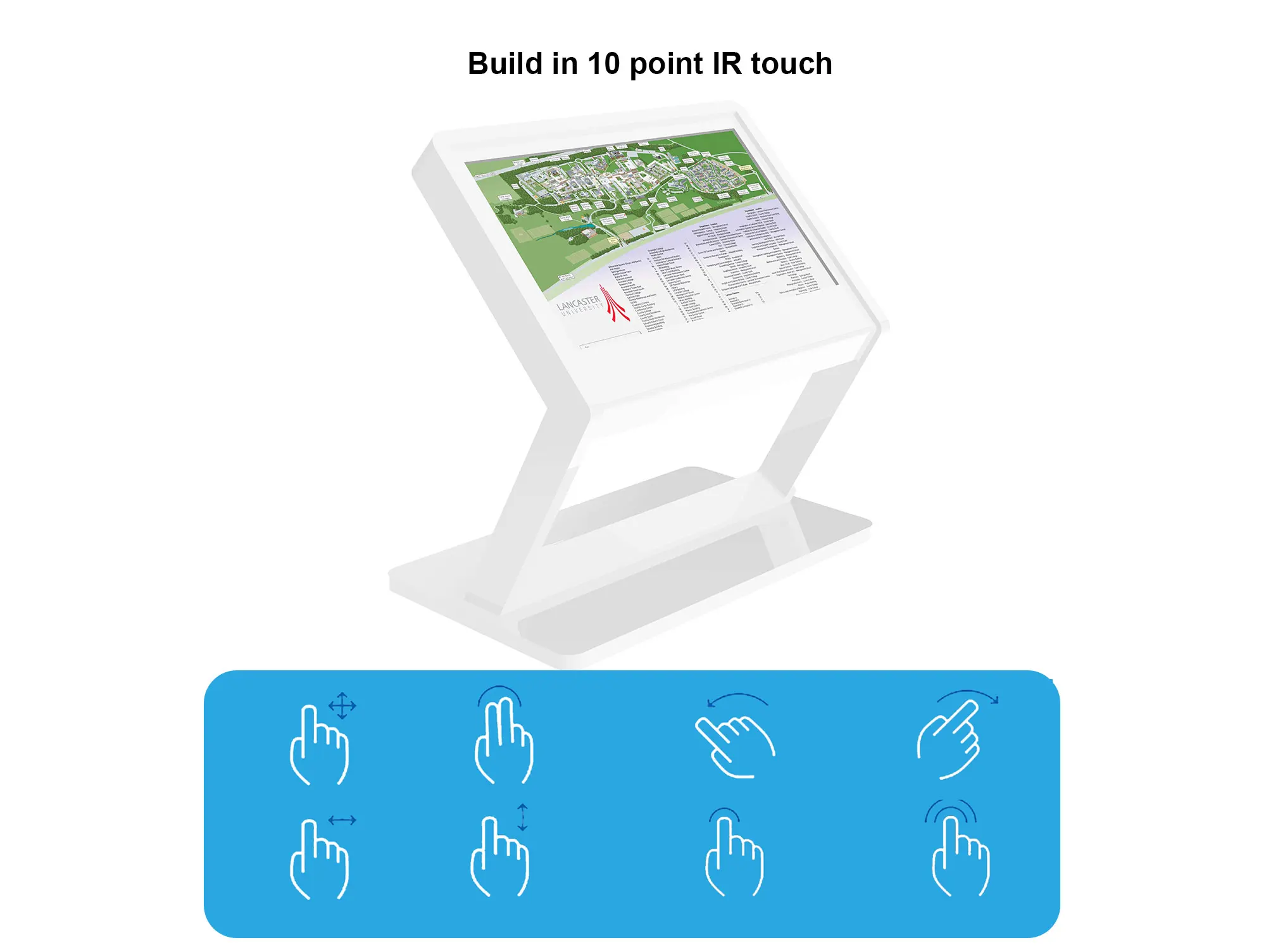 55-Inch Smart LCD Advertising Player Digital Signage Kiosk Display Touch Screen Hotel Bank Wayfinding Kiosk