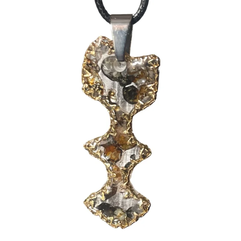 3.7g Seymchan Olive Meteorite manual Pendant Olive Meteorite Natural Olive Meteorite Necklace Pendant Specimen Collection- LB144