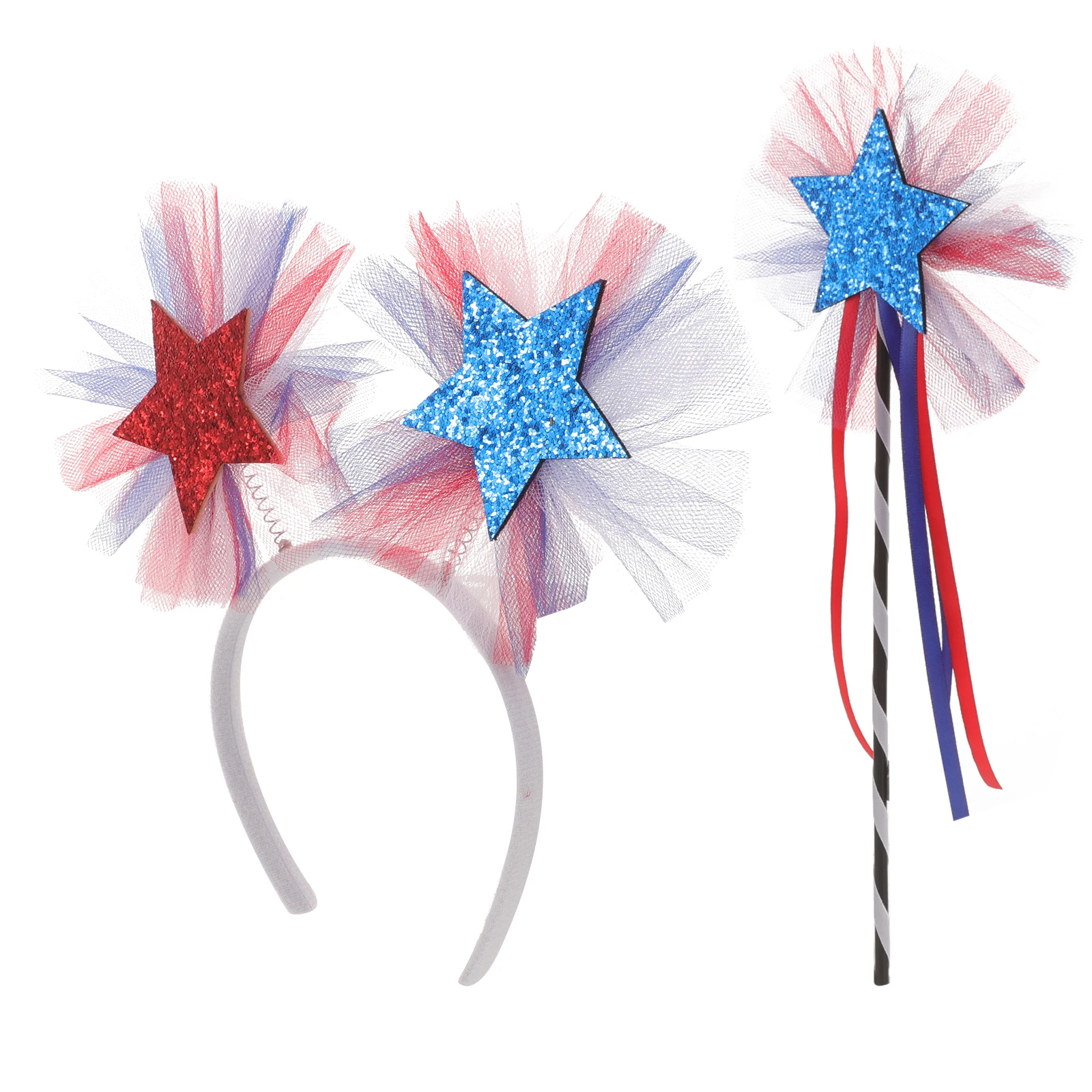 

1 Set Star Hairband 4Th Of July Independence Day Costume Accessory Lightweight Festival Party Headband For Adults Cosplay