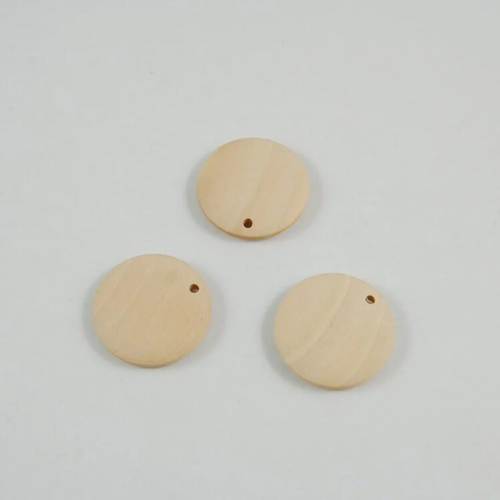 

50Pcs Round Wooden Pendant 35mm Fine Workmanship Durable for DIY Necklace Bracelet Jewelry Accessories Gift Wooden Pendant Charm