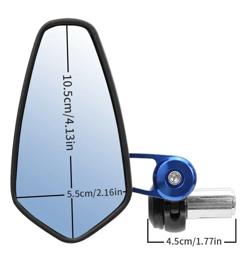 Motorcycle Handlebar Side Mirror 7/8" 22mm Motorcycle Rearview Mirror Handlebar Mirror Suitable for Motorcycles and Scooters image 6