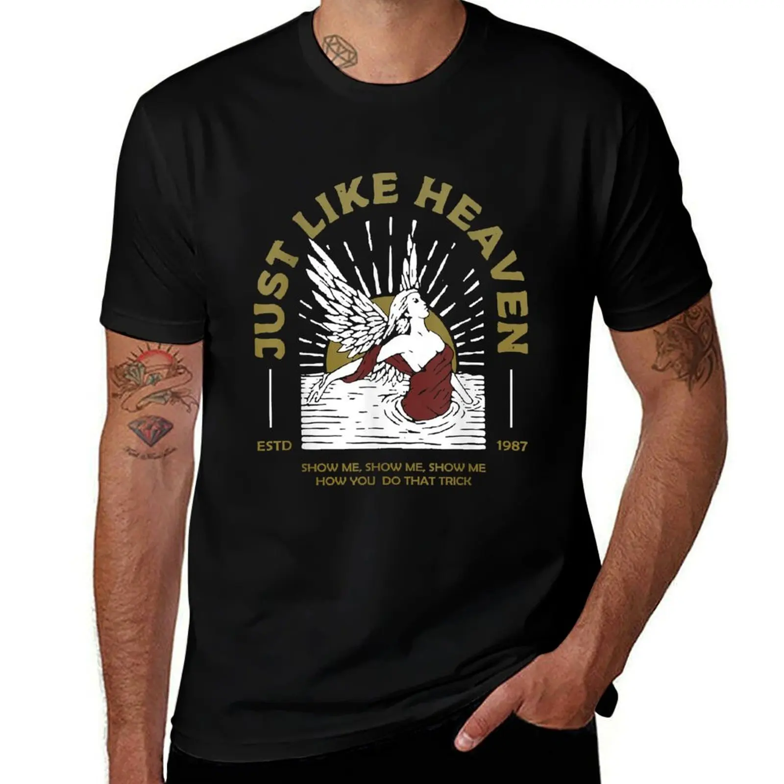 

Mens Womens Like Heaven Angle Band T-Shirt essential t shirt men t shirt cotton 100% T-Shirt