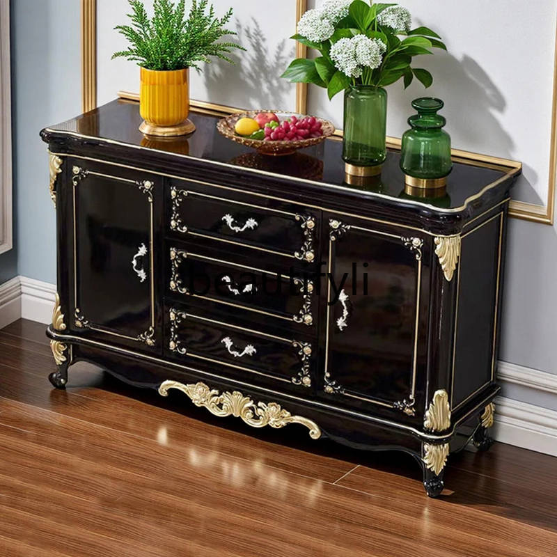 

European bedroom TV cabinet, chest cabinet against the wall, sofa backrest, dining side cabinet