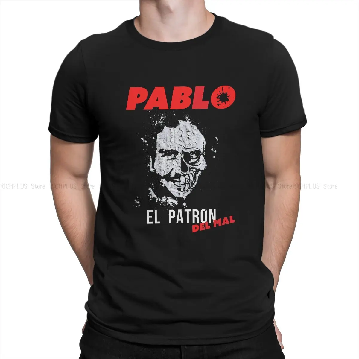 El Patron De Mal Hip Hop TShirt Narcos Crime TV Pablo Escobar Leisure Polyester T Shirt Hot Sale Stuff For Men Women