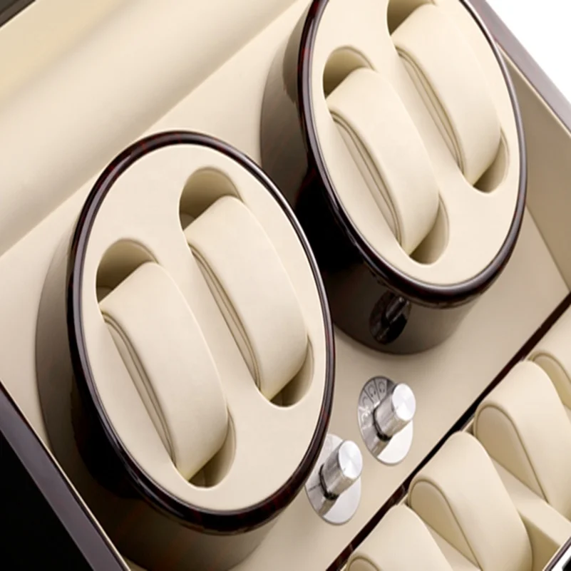 2022 legno 6 + 7 slot avvolgitore automatico per orologi Display Home Luxury Orbit Automatic Watch Box Winder Safe Extract Storage
