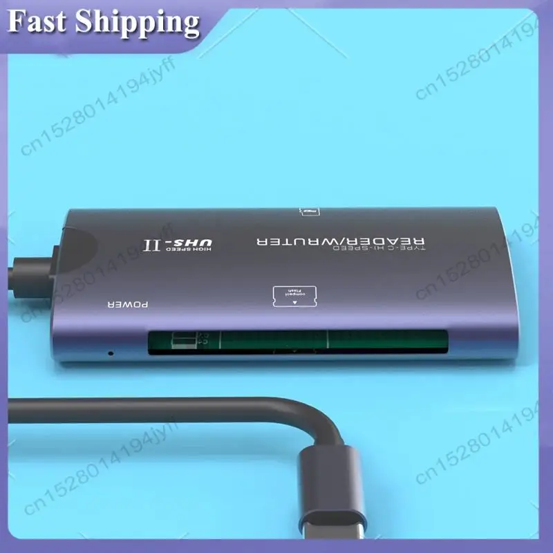 

-ABDH High-Speed Multi-Function CF Card Reader Type-C (TF+CF) TF Aluminum Alloy Computer Mobile Phone Two-In-One Card Reader
