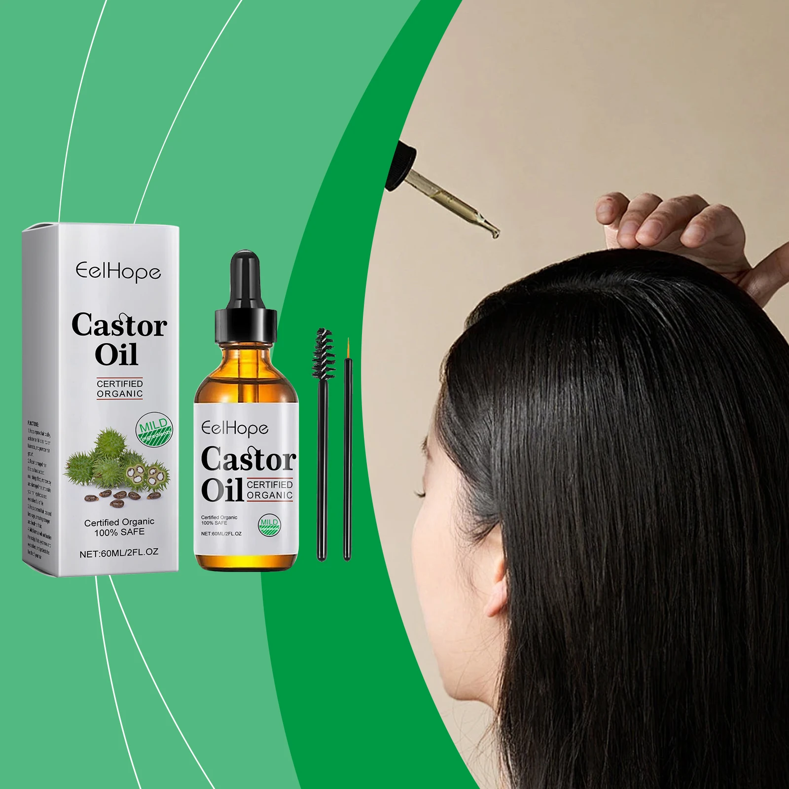 

Hair Growth Essential Oil Scalp Dense Health Nourishing Treatment Anti Hair Loss Strengthening Repairing Damaged Castor Serum