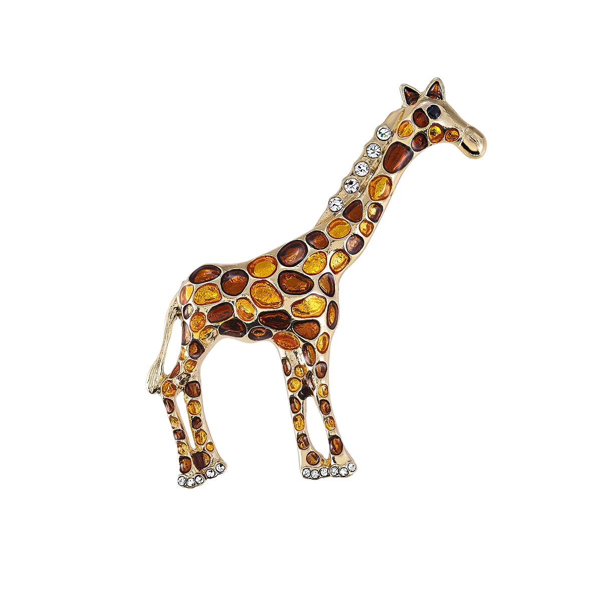 Weiman's New Giraffe Brooch, Alloy Color Animal Clothing Pin, High-end Men's Suit Accessory