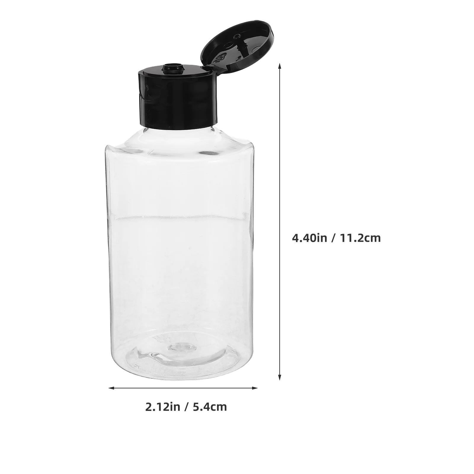 12Pcs Laboratory Squeeze Bottles Clear Plastic Flip Top Caps Leakproof Refillable Dispensing Containers Portable Transparent
