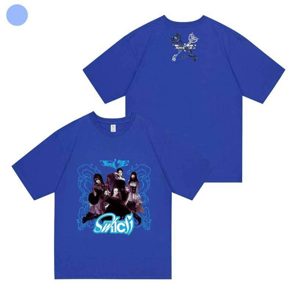 Y2K Women's Tops Casual Couple Summer O-neck Short Sleeve Girls Fashion Harajuku Cotton T-Shirt
