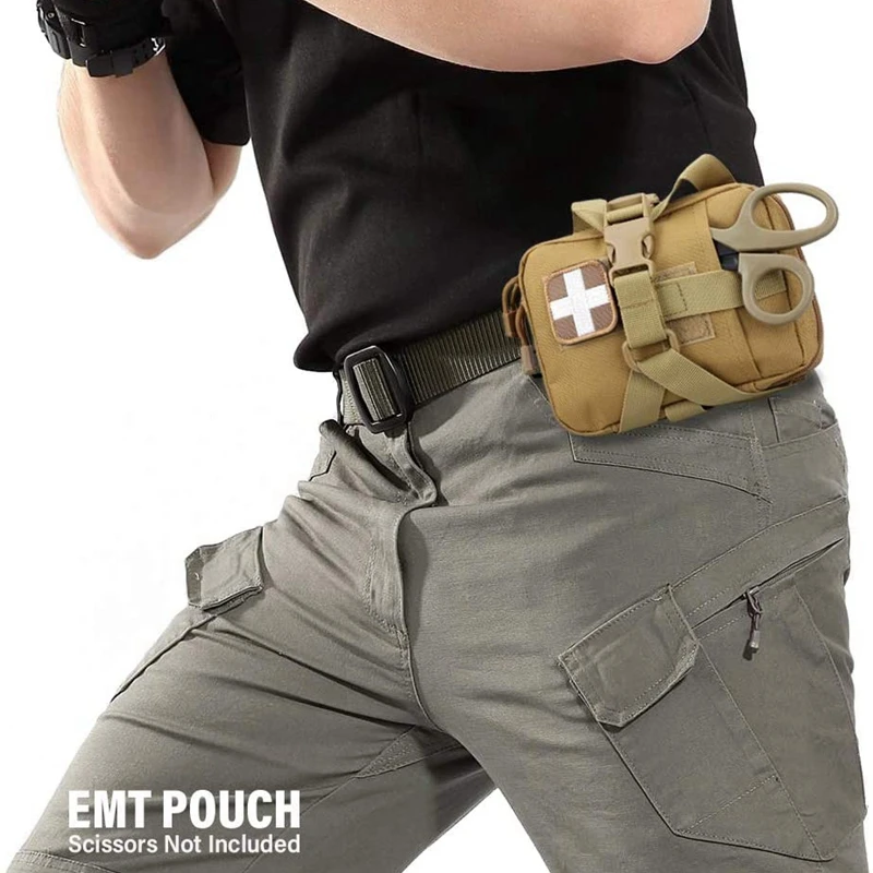 

Tactical MOLLE Rip-Away EMT Medical First Aid IFAK Blowout Pouch One Hand Tourniquet Medical Bag