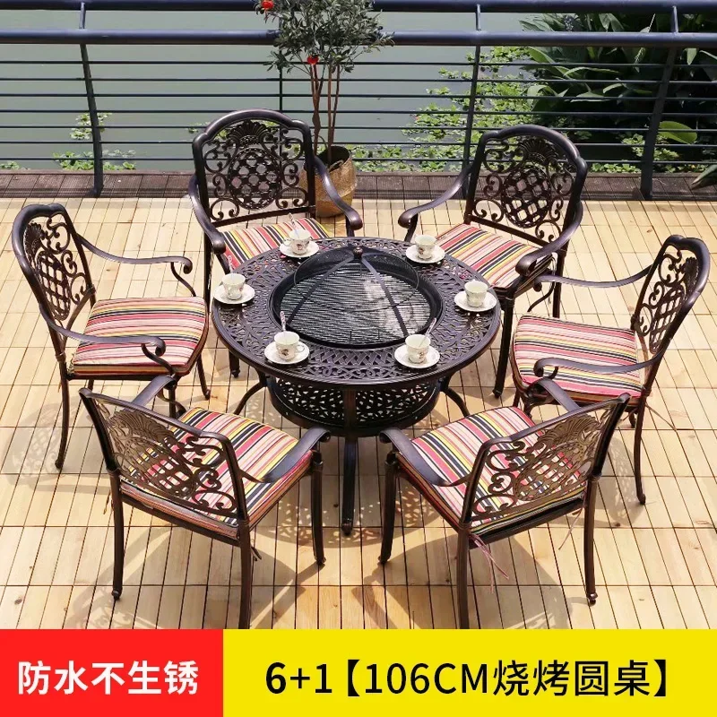 

Новый набор садовой мебели из кованого железа для балкона - стол из литого алюминия - комплект из пяти предметов для сада и двора