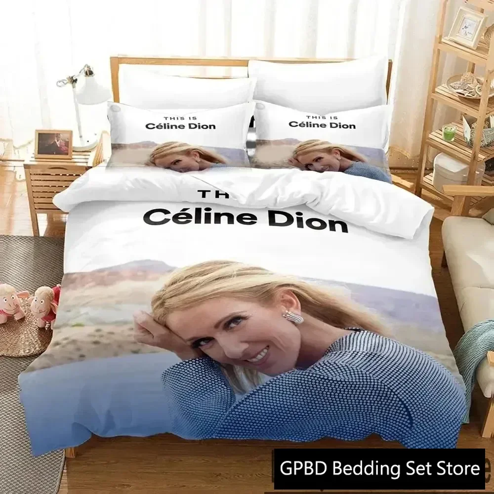 

3D Print Celine Dion Bedding Set Boys Girls Twin Queen King Size Duvet Cover Pillowcase Bed boys Adult Home Textileextile