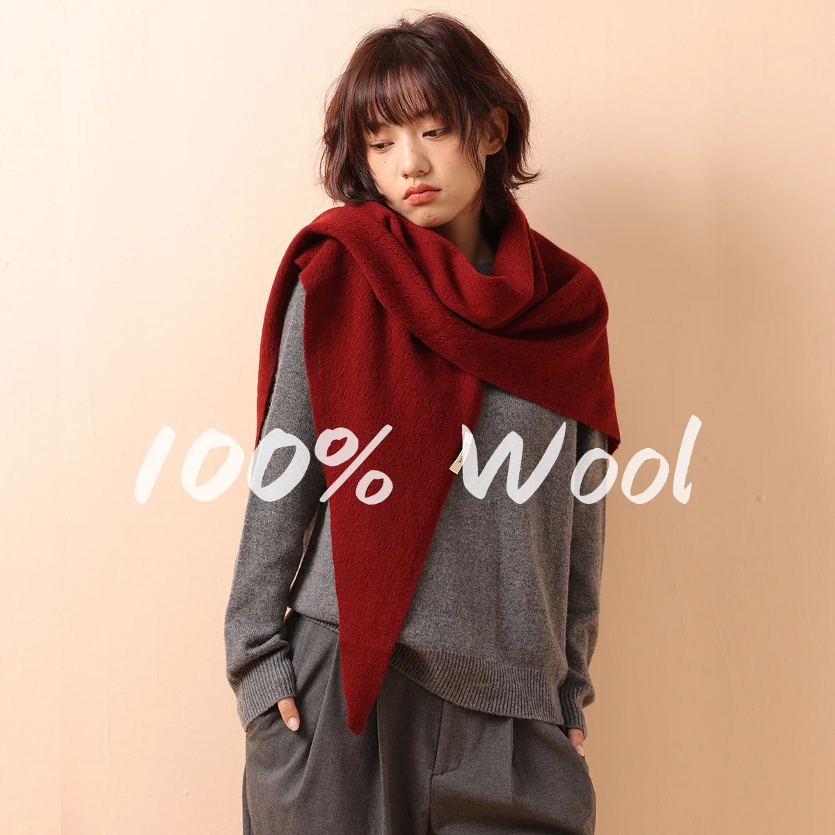 100% Wool Fashion Big Size Women Shawls Triangle Scarf Winter Cappa Thicken Warm Neckerchief Luxury Wraps Bufanda 2025