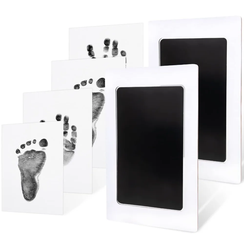 Baby Handprint and Foot Print Ink Pad Baby Photo Frame Handprint Non Stick Ink Safe Baby Footprint Souvenir Baby Accessories