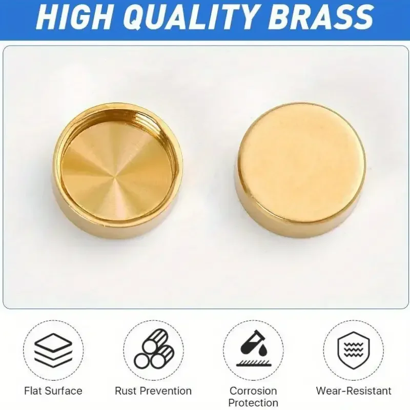 Washer Fasteners Furniture Hardware 16 Sets Sign/Advertising Nails Decorative Mirror Screw Cap Nails Screw Covers W/screw