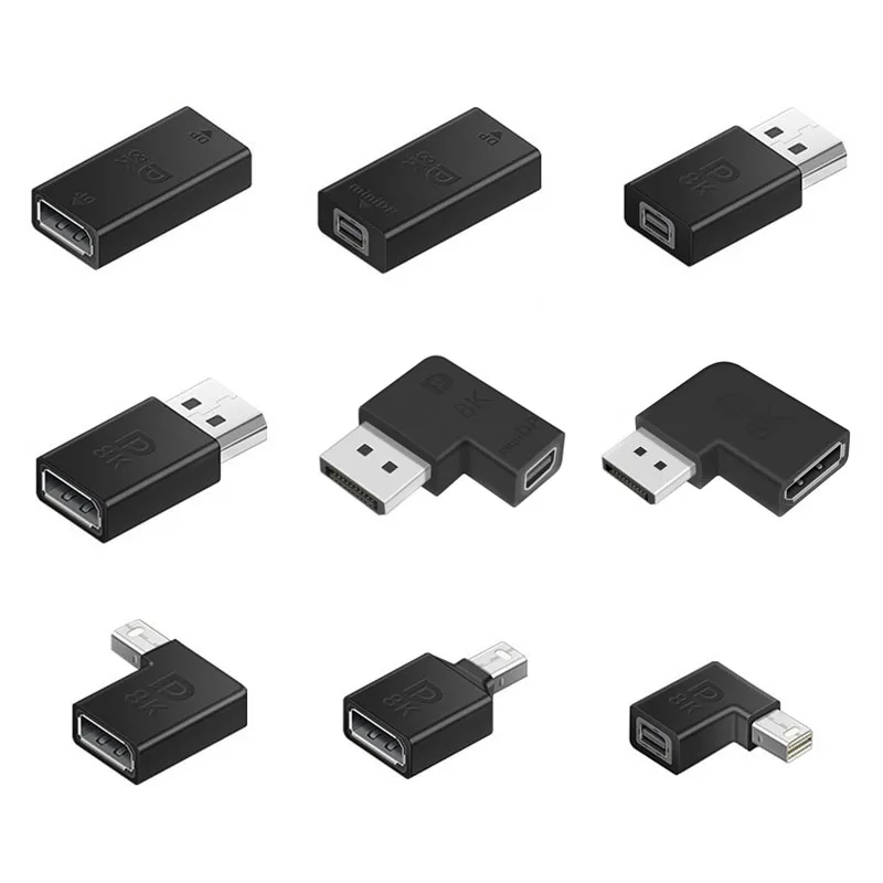 1PCS Mini DP to DP Converter Connector Male to Female Thunderbolt 2 Apple Laptop Monitor Converter 8K60HZ 4k 2K/1,4Hz