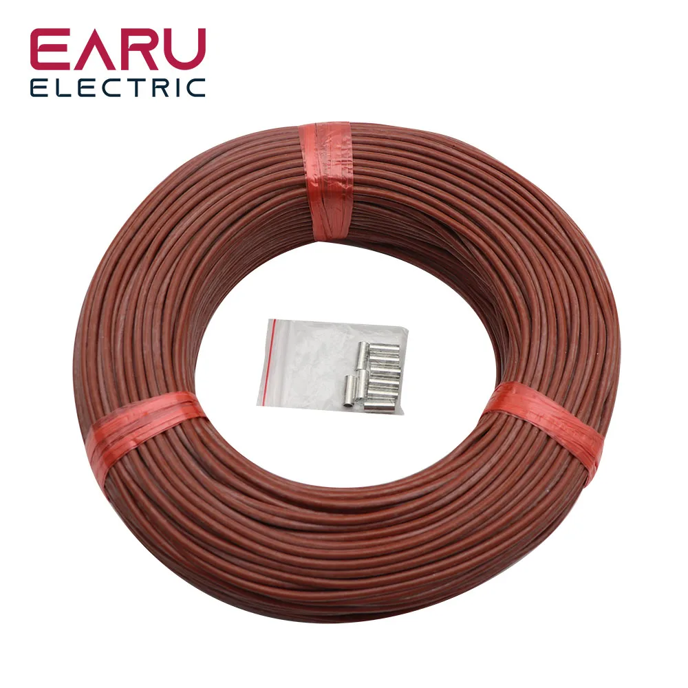 Cable de suelo cálido infrarrojo, bobina de alambre de fibra de carbono eléctrica, 12K, 33ohm/m, 100mm, 5-3,0 metros