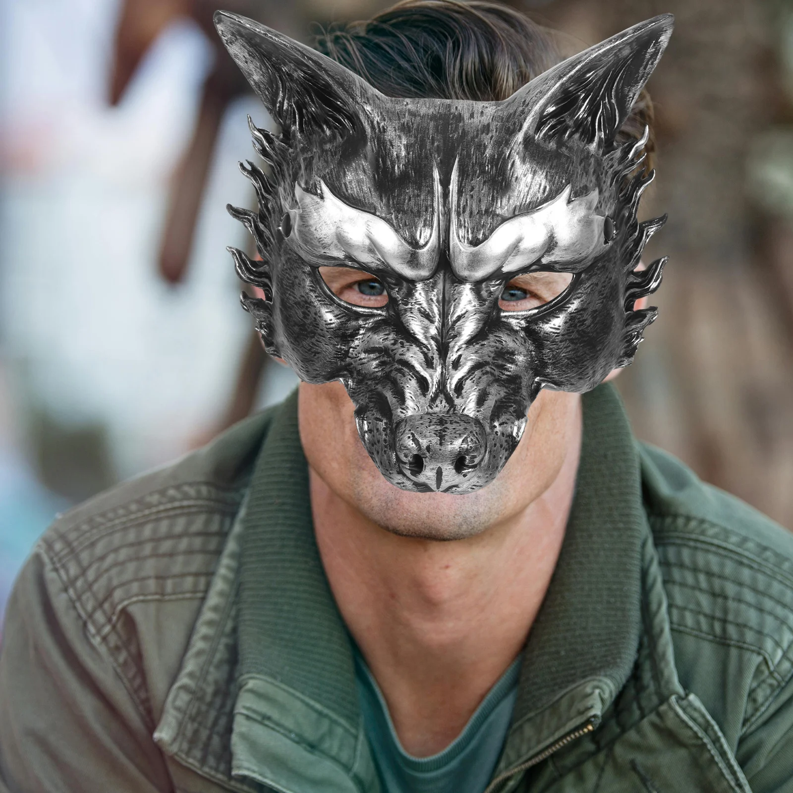 

PU Foam Mask Halloween Costume Masquerade Party Men Comfortable Lightweight Breathable Easy Clean Realistic