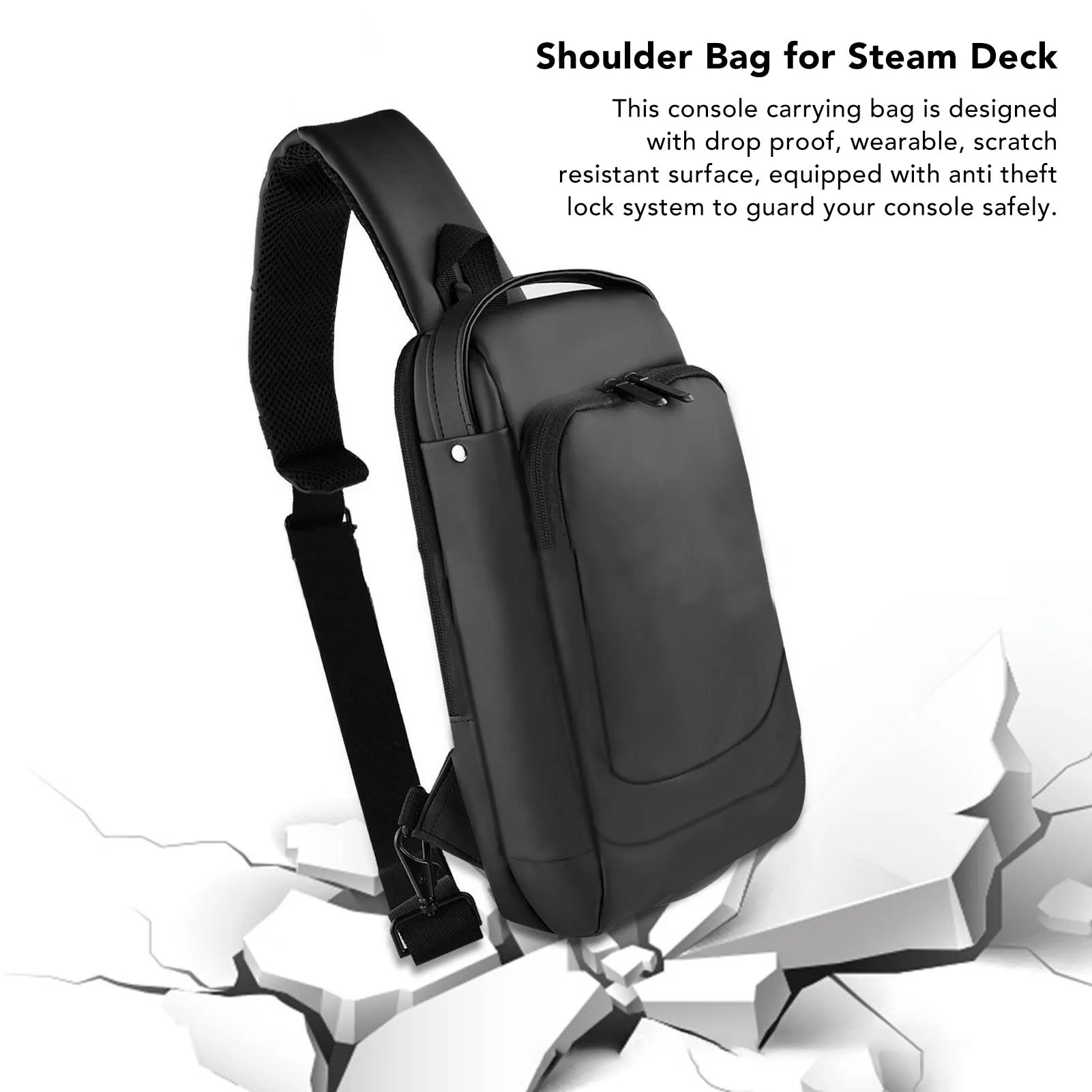 Console Shoulder Bag Protective Shockproof Waterproof Game Console Chest Bag Prevent Theft Lock Breathable for Gaming Console