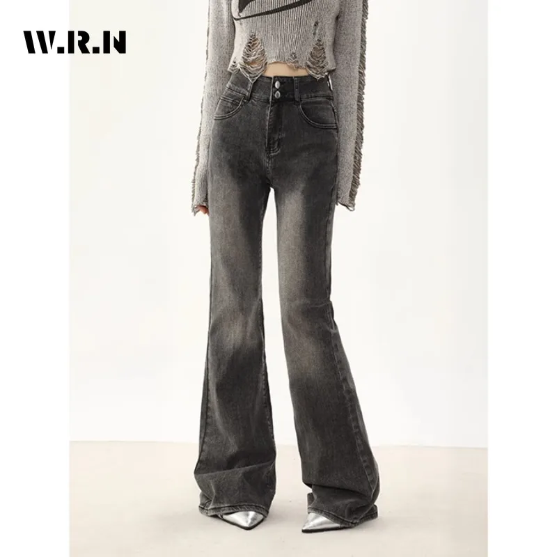 

American Vintage High Waist Straight Retro Jeans Women's Casual Baggy Y2K Wide Leg Pants Grunge High Street Style Denim Trouser