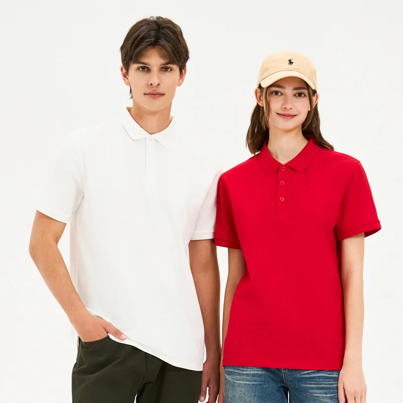 

2024 Summer Collection! Lapel Ice Silk Fine Bead Polo Tee Short-Sleeve with Cooling Fabric Elegant Bead Detailing