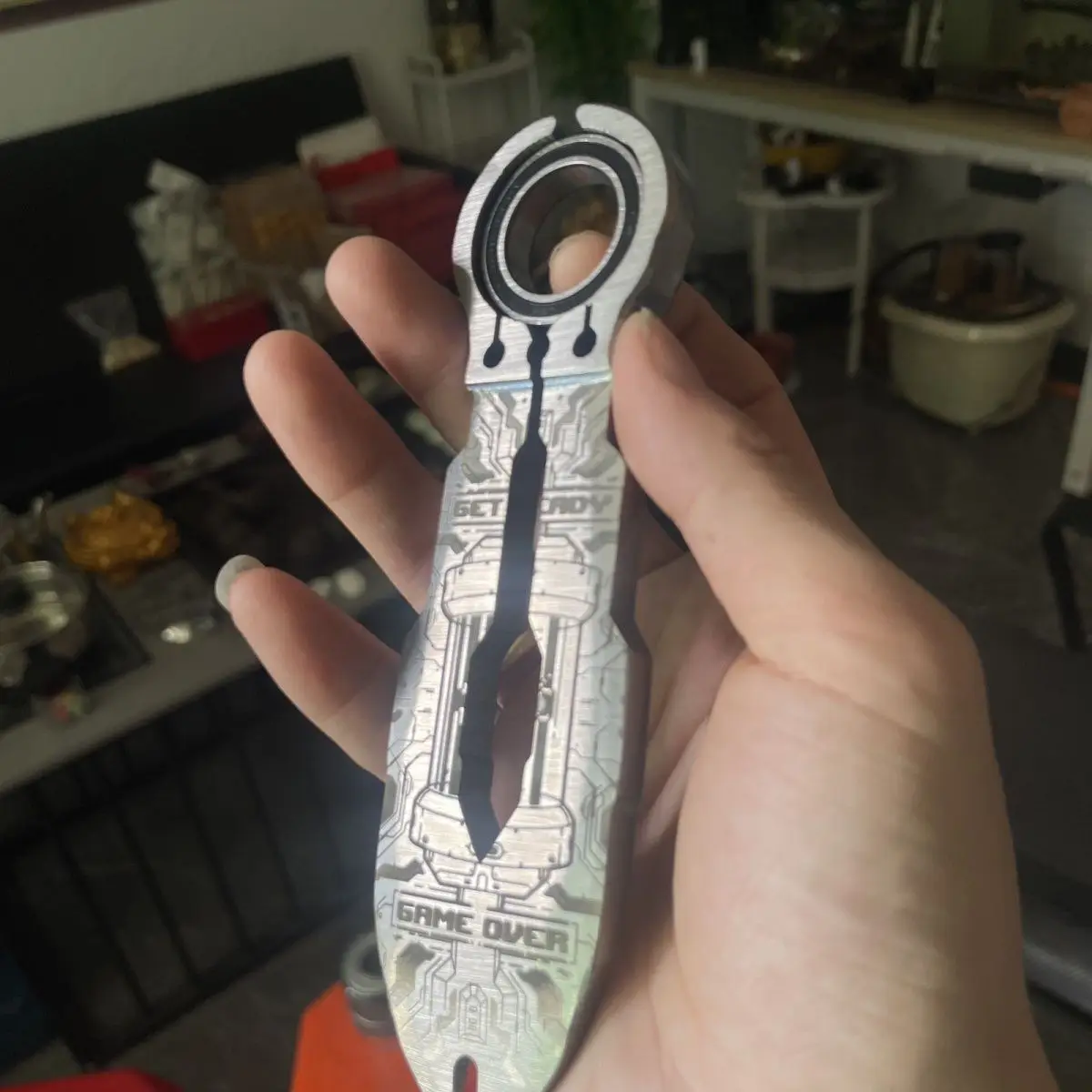 

Открытый портативный EDC многофункциональный камертон из титанового сплава, монтировка, игрушки для пальцев, автомобильный аварийный инструмент