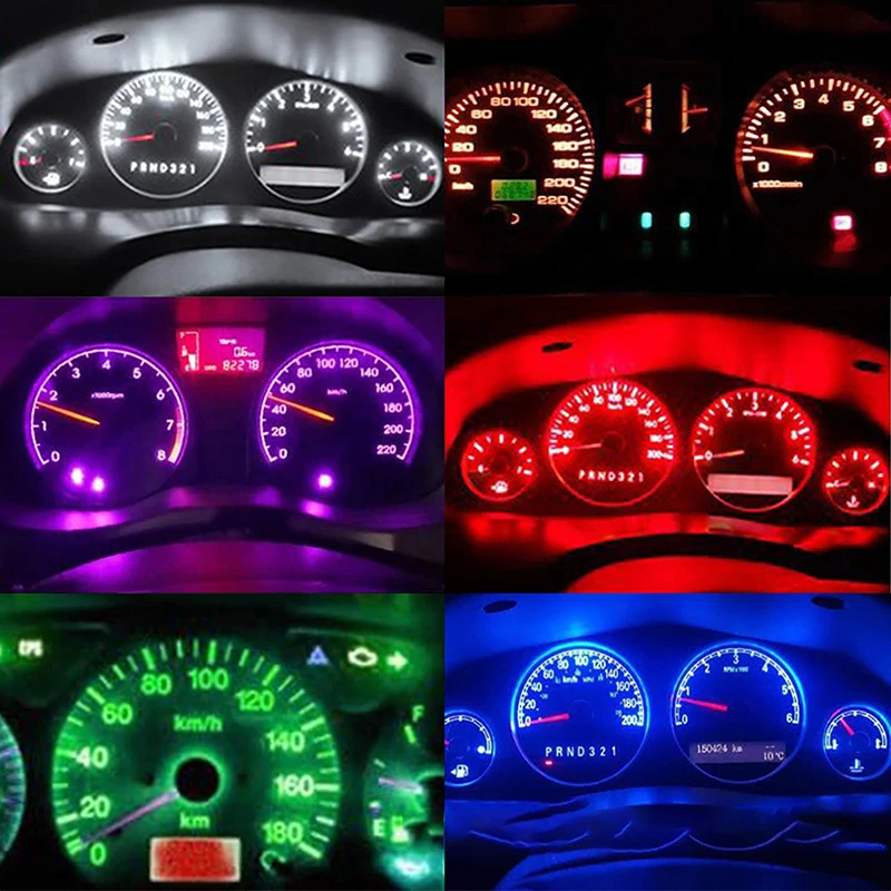 10 Uds T5 LED luces Cob superbrillantes cuña tablero indicador de advertencia de coche lámpara de grupo de instrumentos