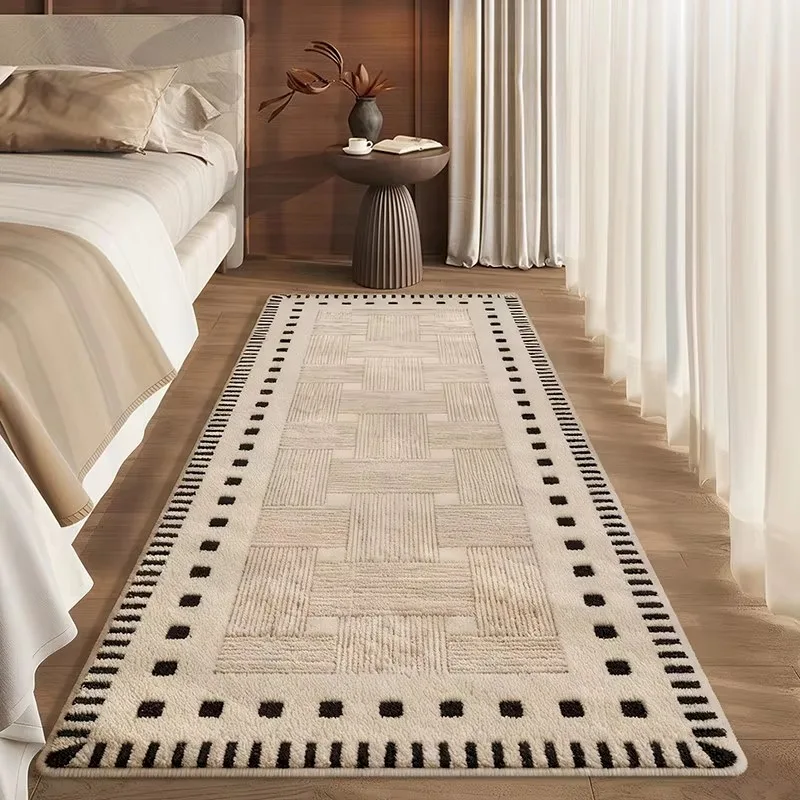 VIKAMA Retro Dot Line Runner Mat for Living Room Study Room, Washable & Machine Washable, Home Furniture and Decoration