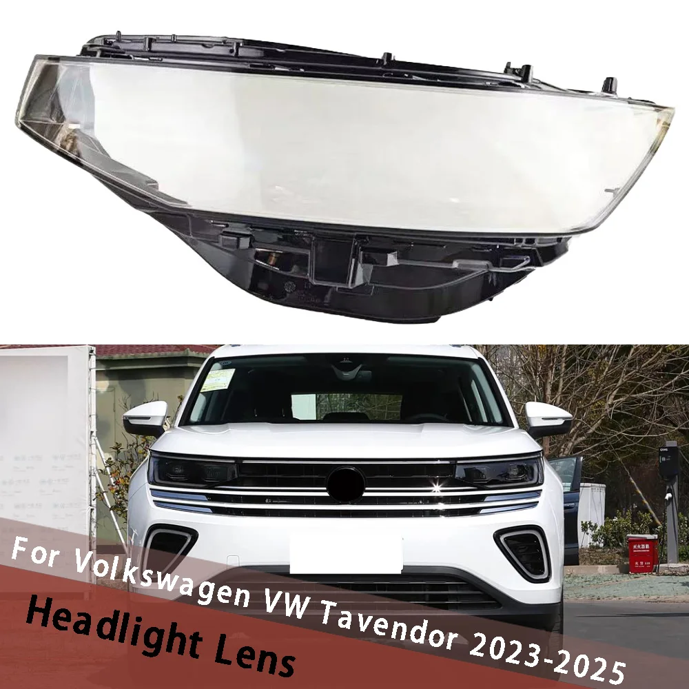 For Volkswagen VW Tavendor 2023 2024 2025 Headlight Cover Lampshade Headlamp Lamp Shell Masks Plexiglass Replace Original Lens