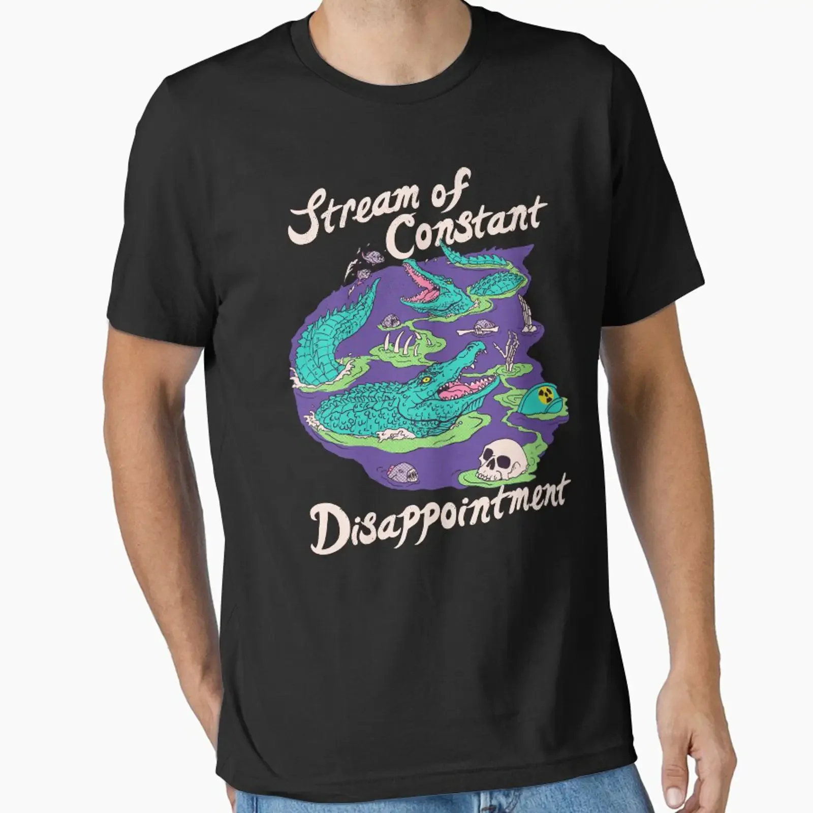 Stream Of Constant Disappointment Essential T Shirt vintage Washed homme Casual Versatile Top For Everyday Wear fashion