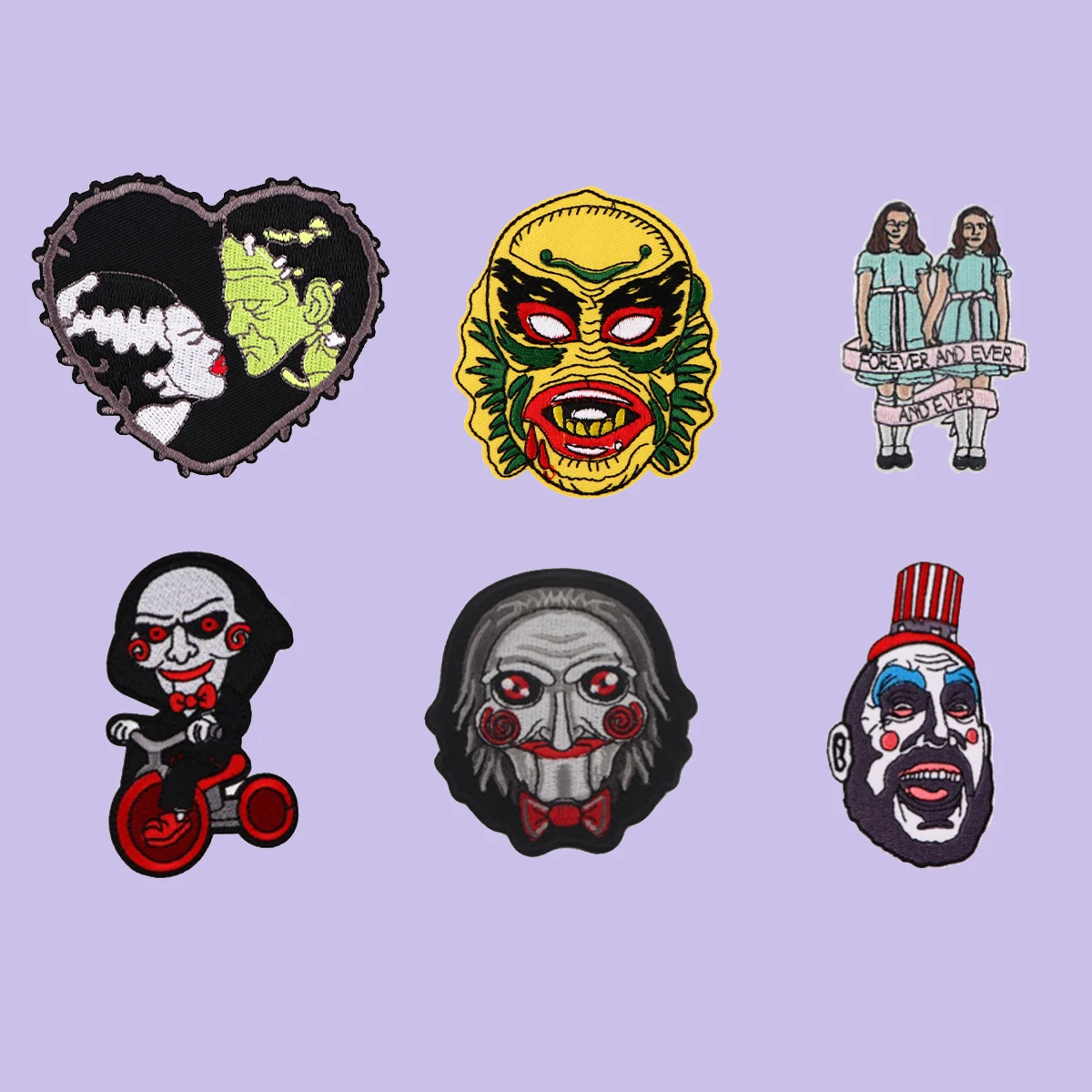 Horror Movie Embroidered Patch for Clothing Jackets Thermoadhesive Patch DIY Iron on Patch Applique Sticker Accessories