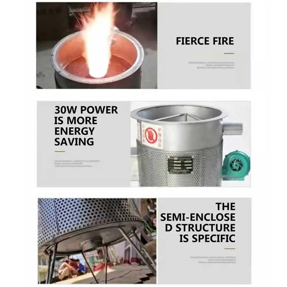 Stufa a legna da ardere da campeggio stufa a legna da ardere ecologica a gassificazione a risparmio energetico all'aperto