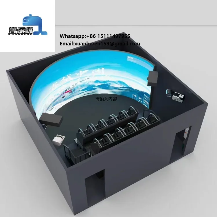 Flying Dome Cinema 7D Theater 360 Degree Rotation Dome Screen Flight Simulator VR Cinema 5D 9D 12Dtheater With Motion Seats