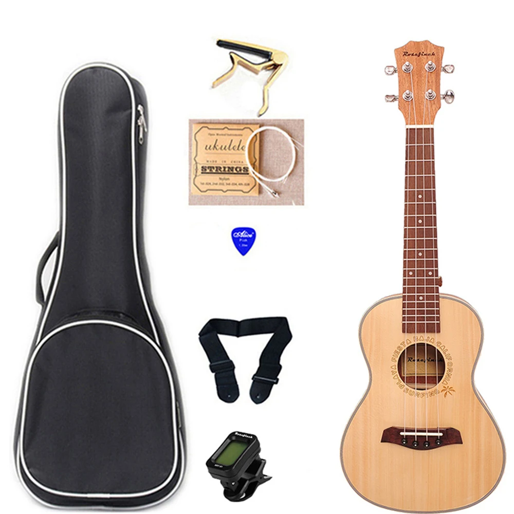 Rosefinch 23 Inch Ukulele for Beginners Mahogany Wooden Ukulele Guitar Musical Instrument 4 String Mini Guitarra RU Shipping