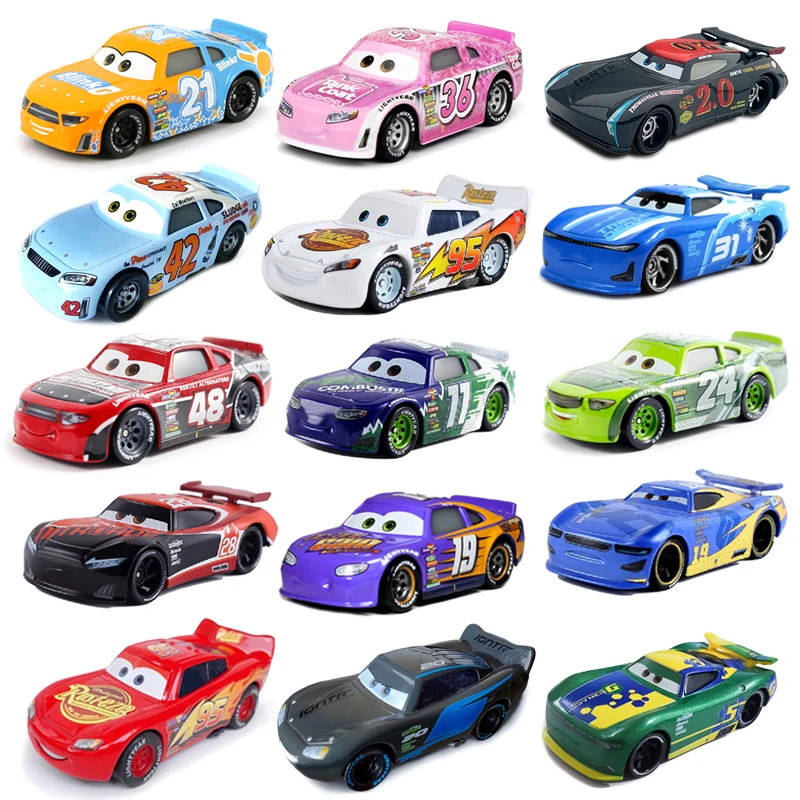 Disney Pixar Cars 2 3 Boy Car Lightning McQueen Metal Diecast Alloy Cars No.19 Bobby Swift Model Toy Car For Children