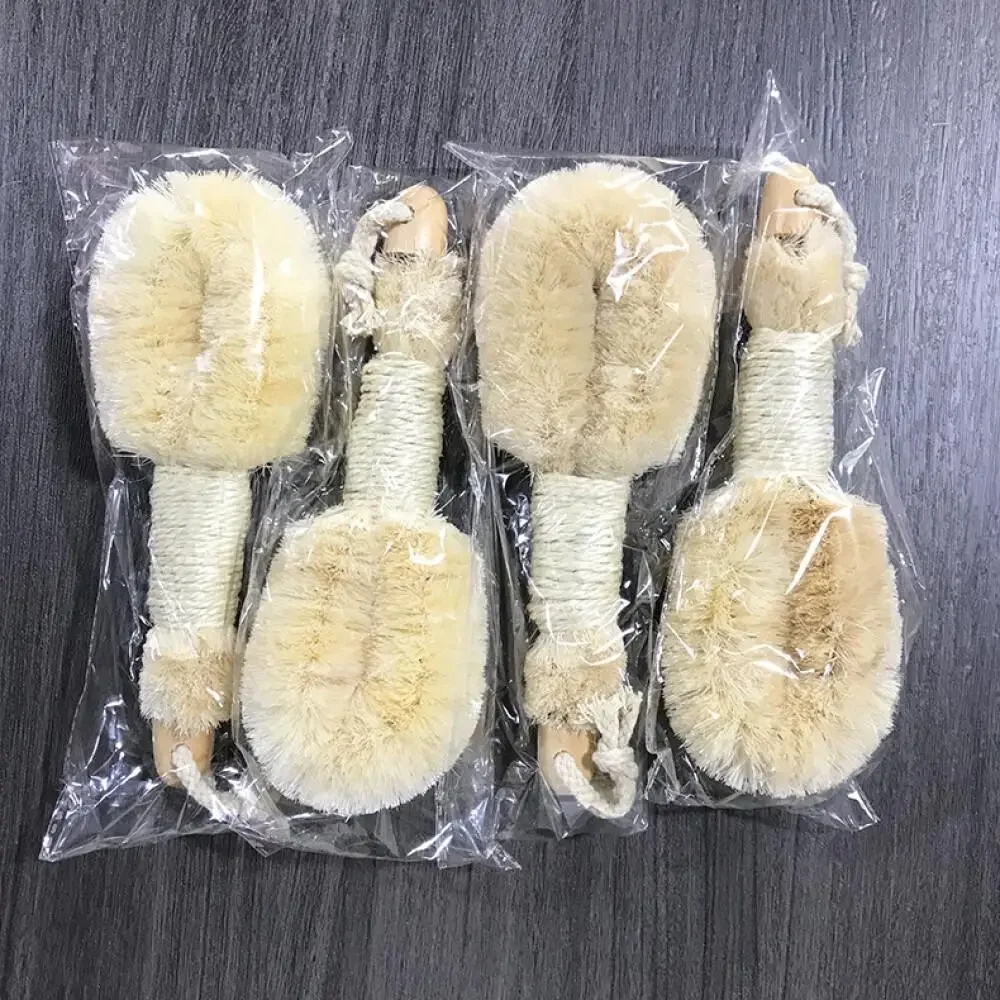 Home Natural Fiber Shower Scrubber Oriental Style Massage Tool Body Exfoliant Brush Home Spa Sisal Cleansing Accessories Bath