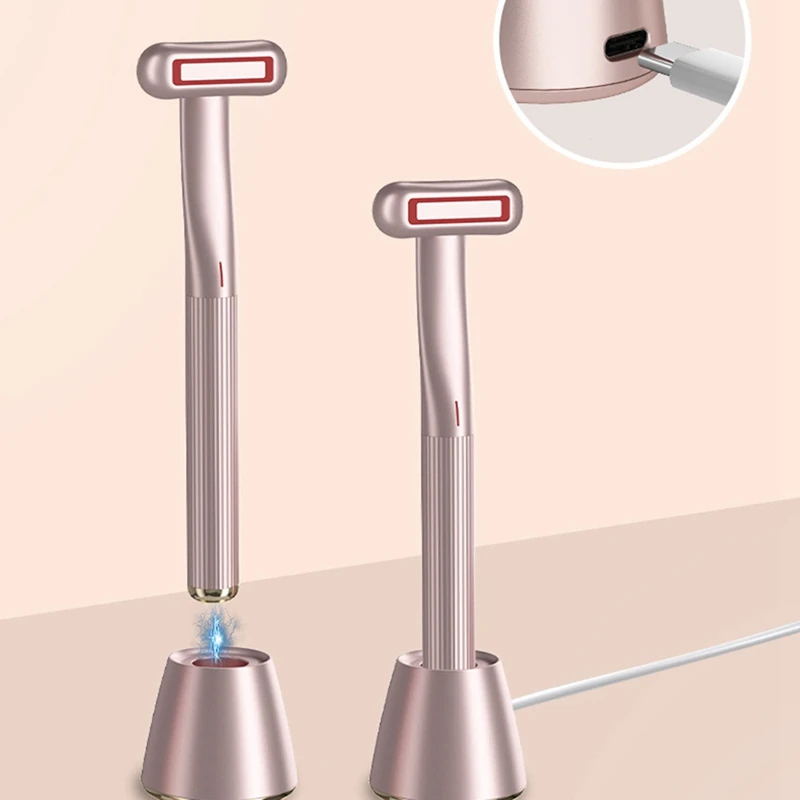 تدليك الوجه العلاجي بالدفء ، ضوء أحمر ، أداة عناية بالبشرة 4 في 1 ، تقليل التجاعيد ، مكافحة الشيخوخة ، أدوات العناية بالوجه