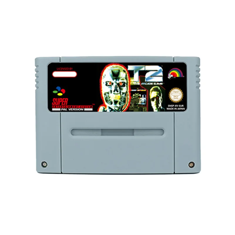 The Arcade Game-T2  Action  Game for SNES 16 Bit Retro Cart Children Gift