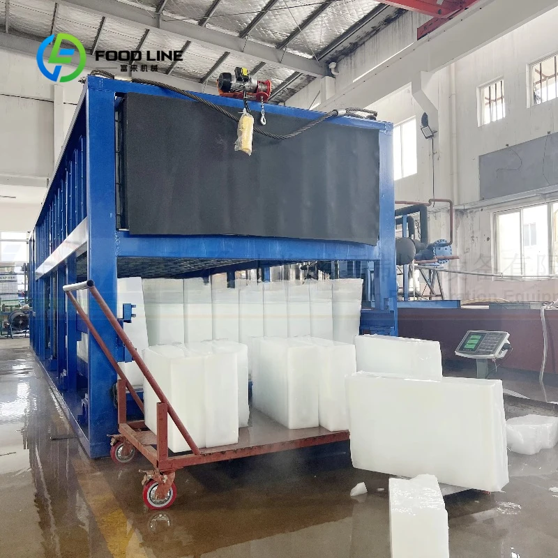 Customized Energy Saving Full Automatic Industrial Ice Block Machine Stainless Steel Ice Brick Maker for Cold Chain Logistics