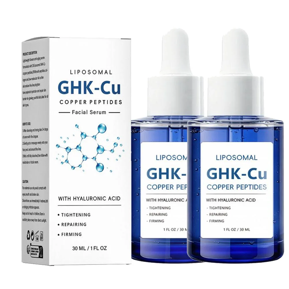 Zyvarn GHK-Cu Facial Serum | Copper Peptides Moisturizing Firming Essence with Hyaluronic Acid for Skin Tightening & Repairing