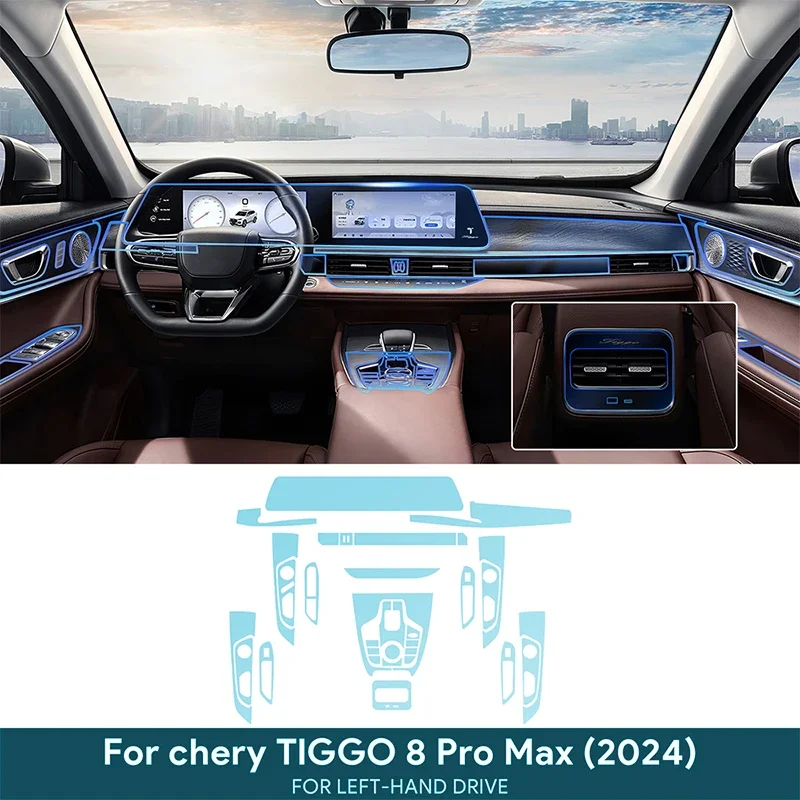 

Gearbox Panel Navigation Screen Anti-Scratch Sticker Automotive Interior TPU Protective Film For Chery Tiggo 8 Pro 2021-2024