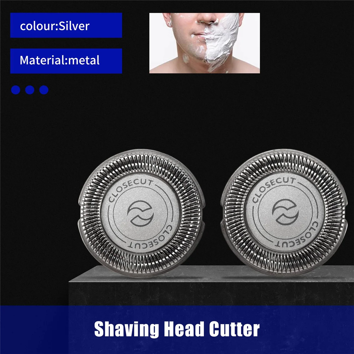 Substituição Shaver cabeça lâmina cortadores, Philips Norelco, HQ4, HQ58, HQ56, HQ80, 2pcs