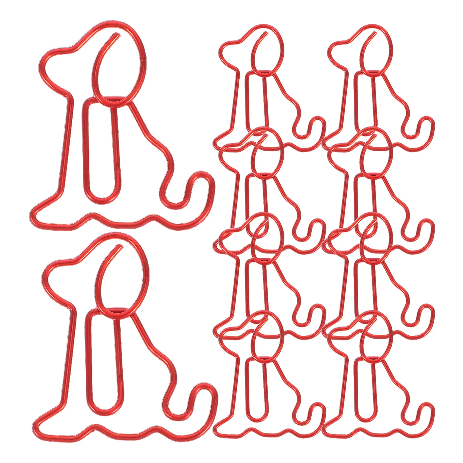 

50 Pcs Cute Paperclip Creative Metal Bookmark Dog Colored Clips Animal Paperclips Office